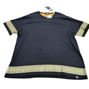Level Ten Mens 3X Black Gold Trim T Shirt Big Tall NWT Streetwear Tee
